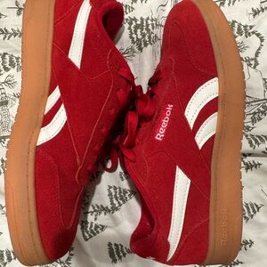 Reebok Red and White Athletic Shoes